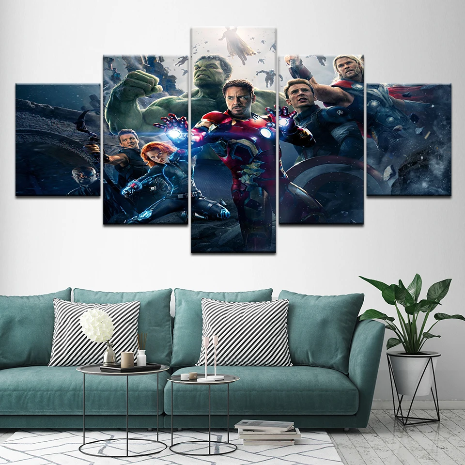 5pcs Marvel Avengers End Game Modern Art Canvas Wall Art