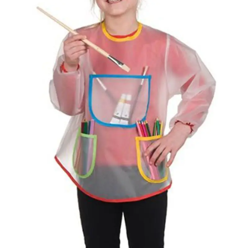 Baby Apron Painting Coat Long Sleeve Kitchen Educational Waterproof Boys Girls Kids Children