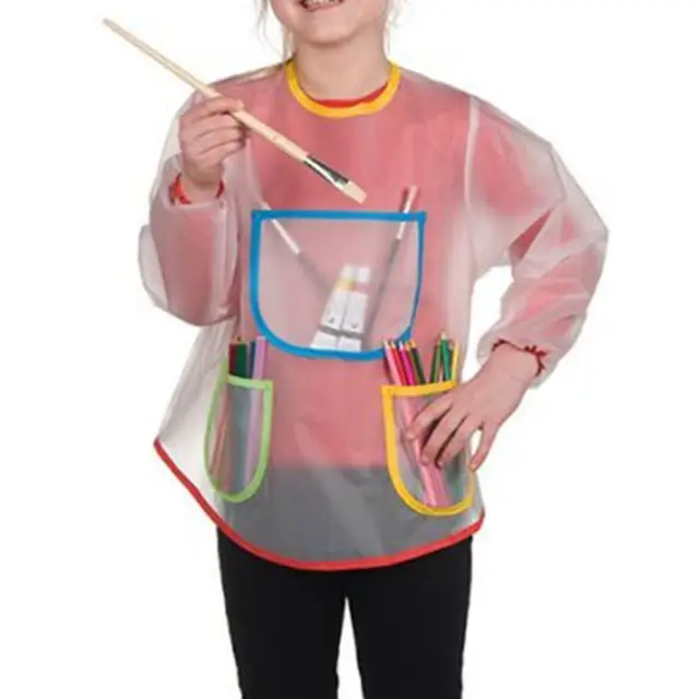 Baby Apron Painting Coat Long Sleeve Kitchen Educational Waterproof