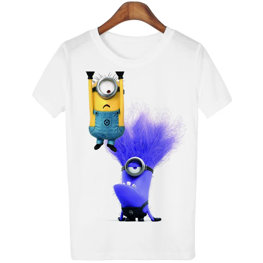 

Women Cartoon Minions Printed T-shirt Lady Casual Summer Short Sleeve T-shirt Blusa Tees Camisetas Plus Size O Neck Tops xu0053