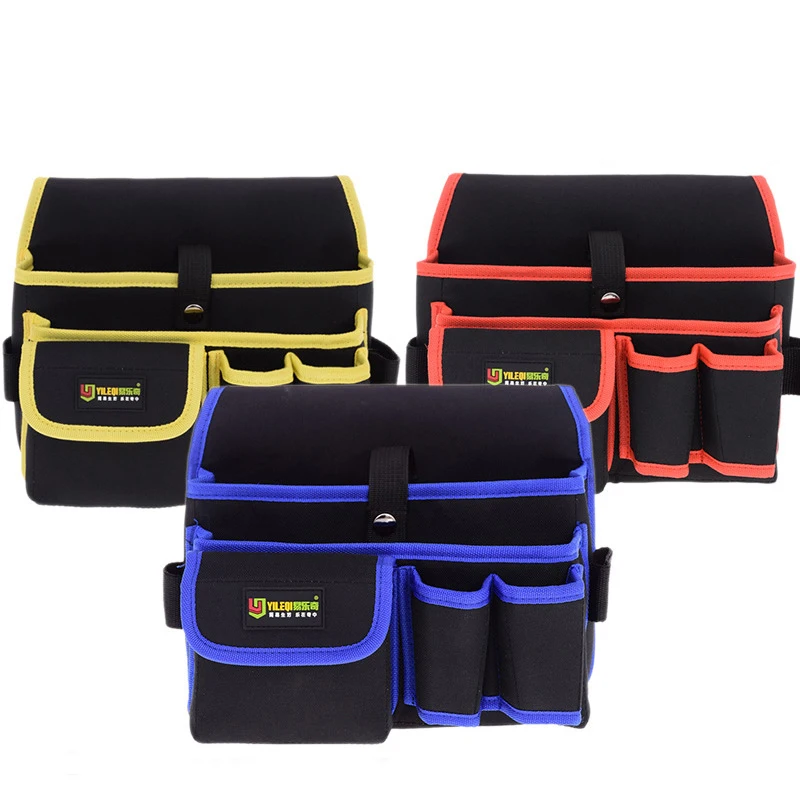 Multi-pockets Tool Bag Waist Pockets Electrician Tool Bag Water Proof Pouch Tools Bag Belt Waist Pocket Case High Capacity