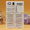 YLCS075 calendar Silicone clear stamps for Scrapbooking DIY album cards decoration Embossing folder TPR rubber stamp 10*15cm ► Photo 1/2