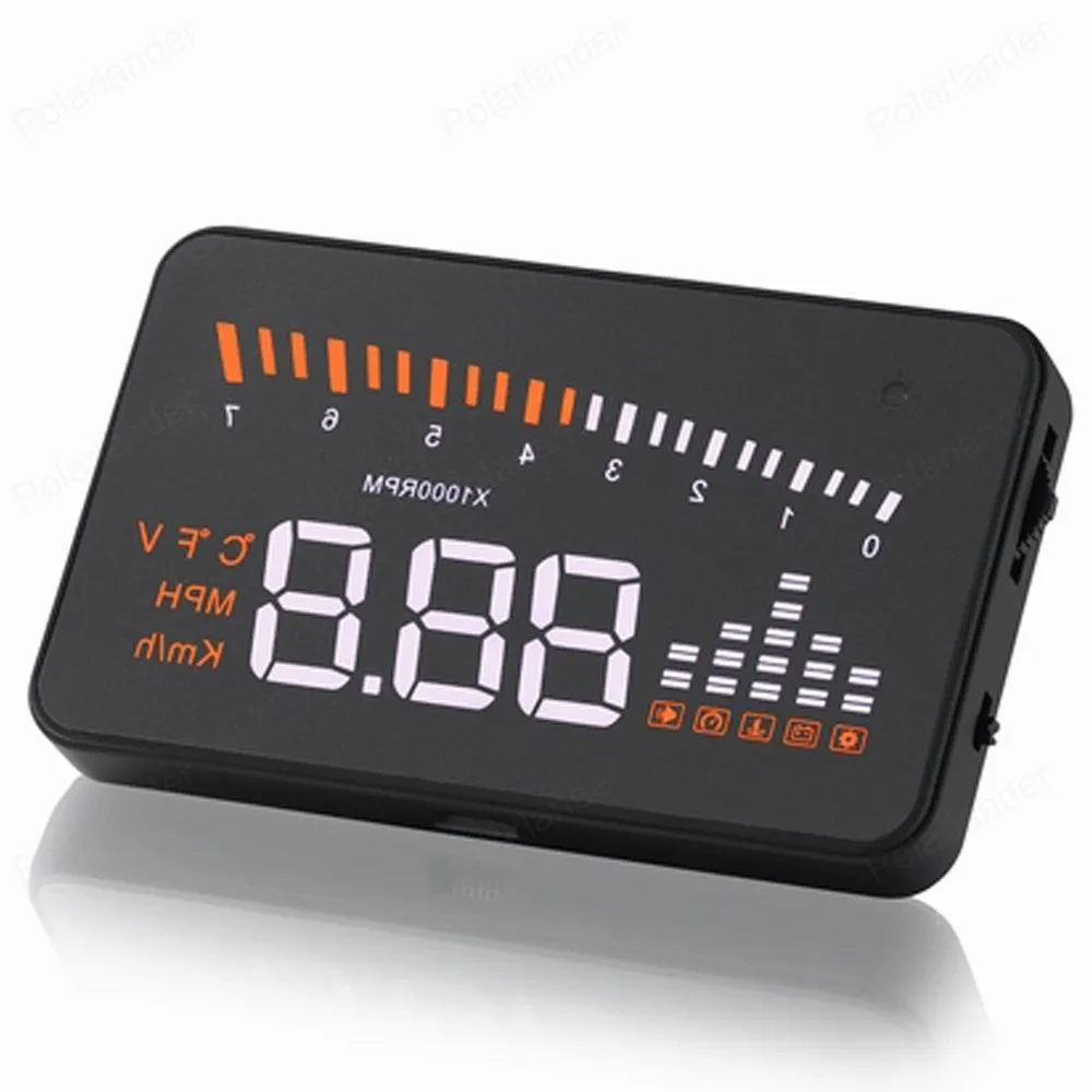 Многоцветные HD 3 дюймовый экран X5 универсальный Gps цифровой Напряжение Спидометр Предупреждение Автомобиль HUD голова манекена вверх