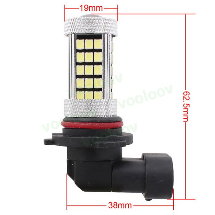 2 шт./лот Освещение 9006/HB4/9005/HB3 2835 63 LED Противотуманные огни, 12 В Авто HB4 Фары для автомобиля Белый