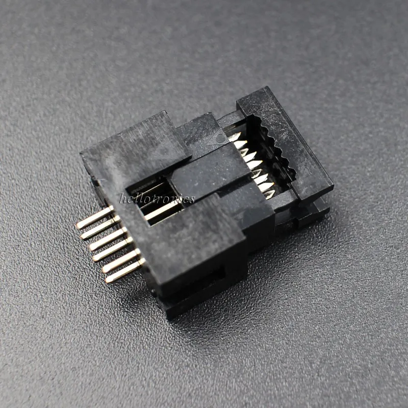 Hellotronics 1 комплект 25 шт. коробка заголовок 25 шт. разъем IDC 5 м 2x3 шпильки плоский серый ленточный кабель провода
