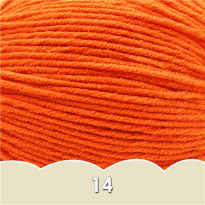14 4ply мягкая молочная хлопковая Акриловая Пряжа Детские вязаные для ручного вязания детская пряжа для вязания одеяло вязание крючком кожа-дружественная пряжа DIY - Цвет: 14