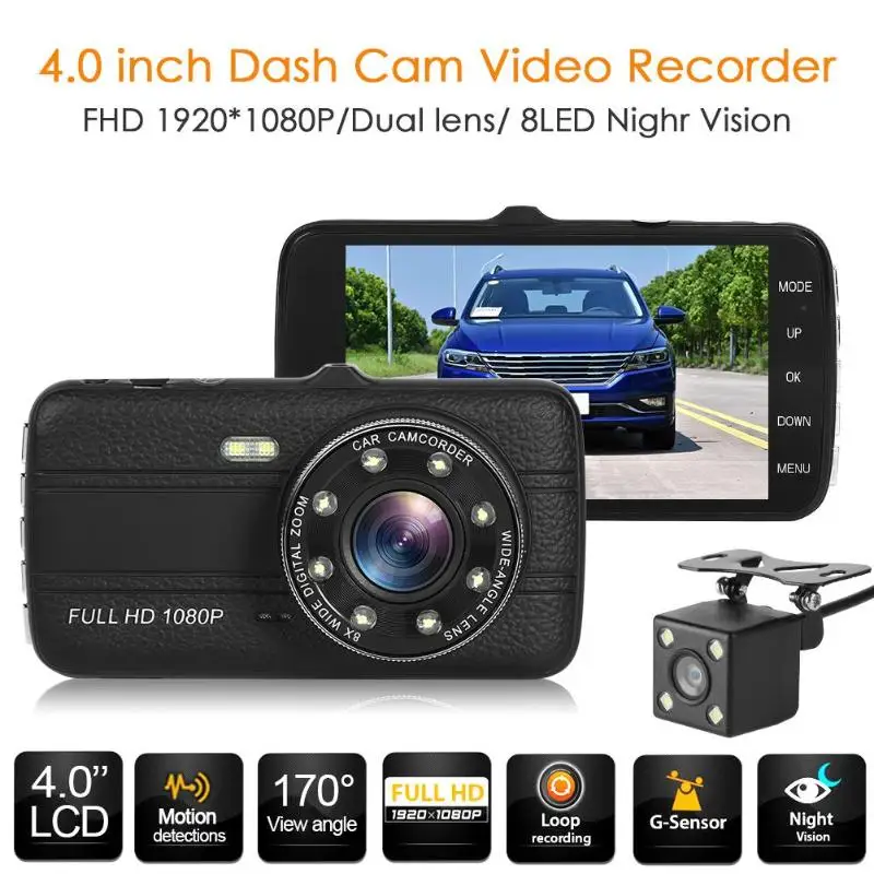 

SE001C Car DVR Dashboard Camera 4 Inch High Definition Screen WDR170° Low Angle Night Vision Dashboard Cam