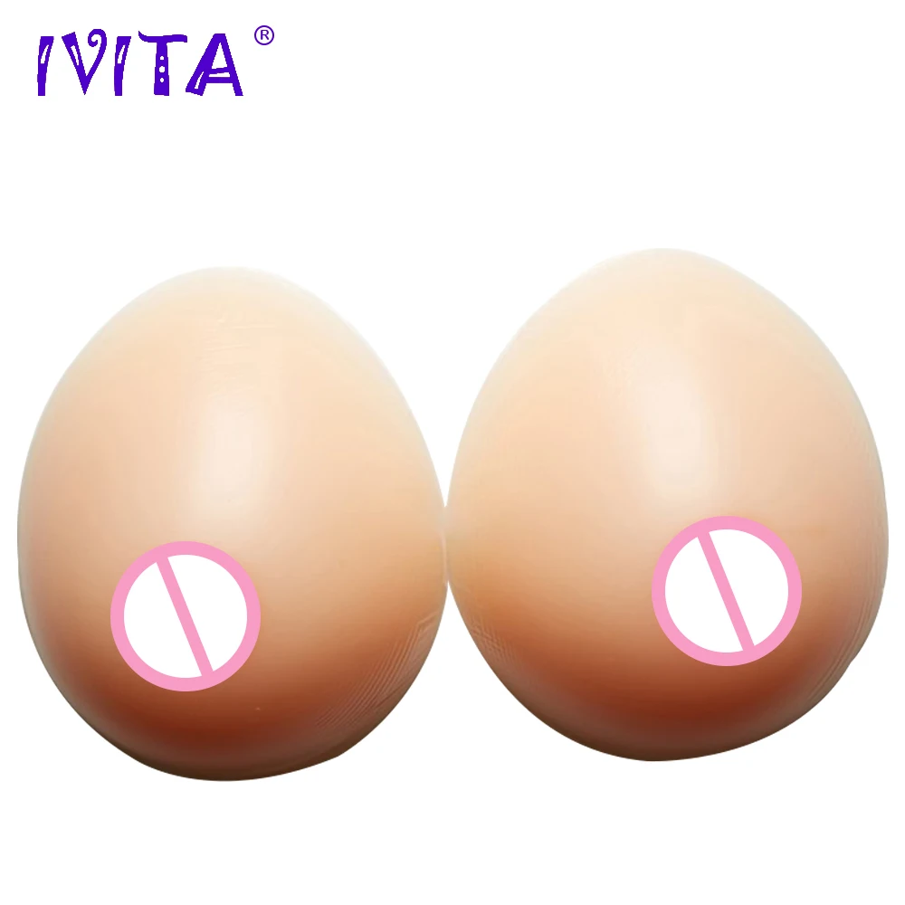 

IVITA 2000g Waterdrop Silicone Breast Forms For Sexy Crossdresser Transvestism Drag Queen Fake Boobs Enhancer Mastectomy