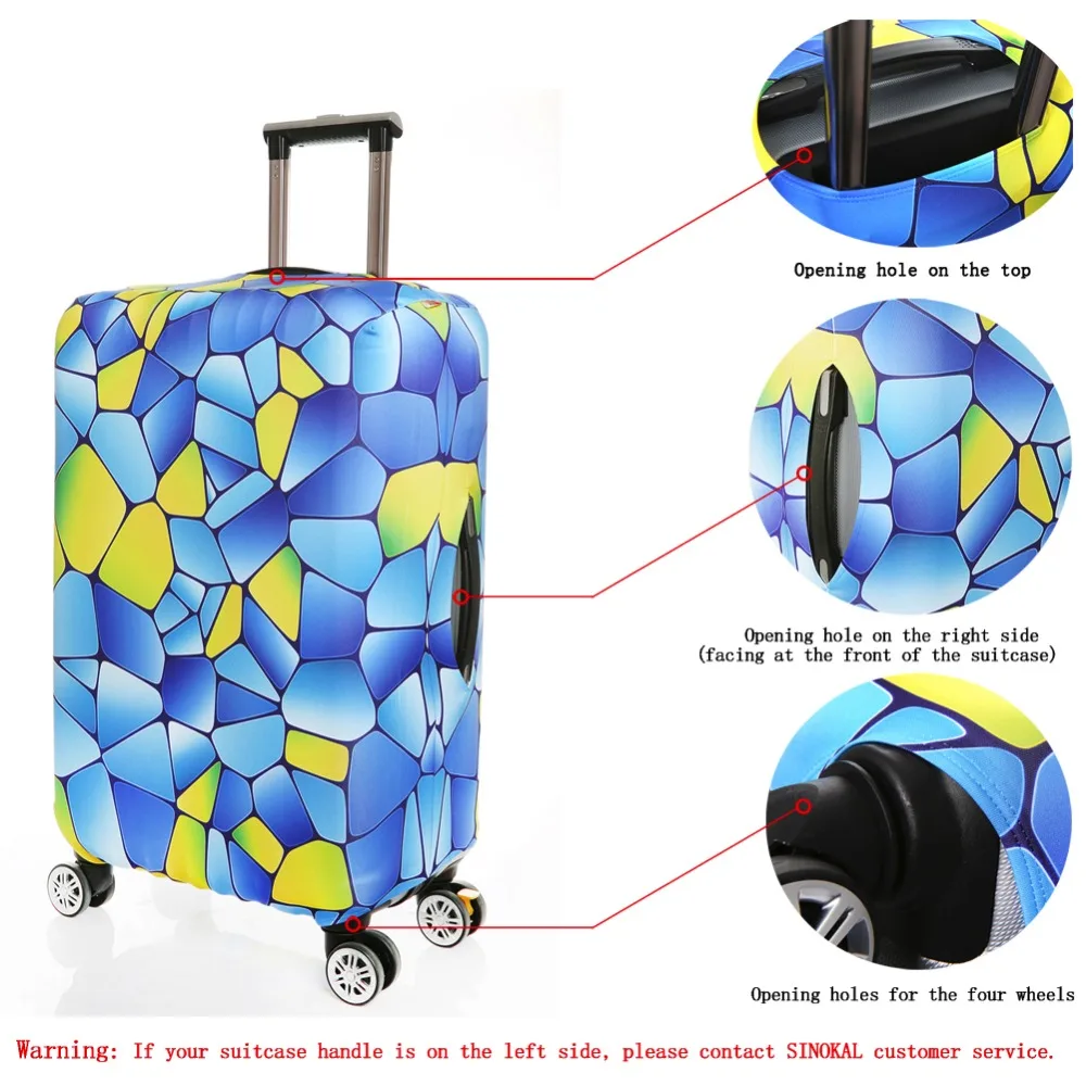 Qi 2017 3D pet узор чемодан Крышка чемодан Защитный чехол высокая стрейч защита от пыли Чехол на чемодан