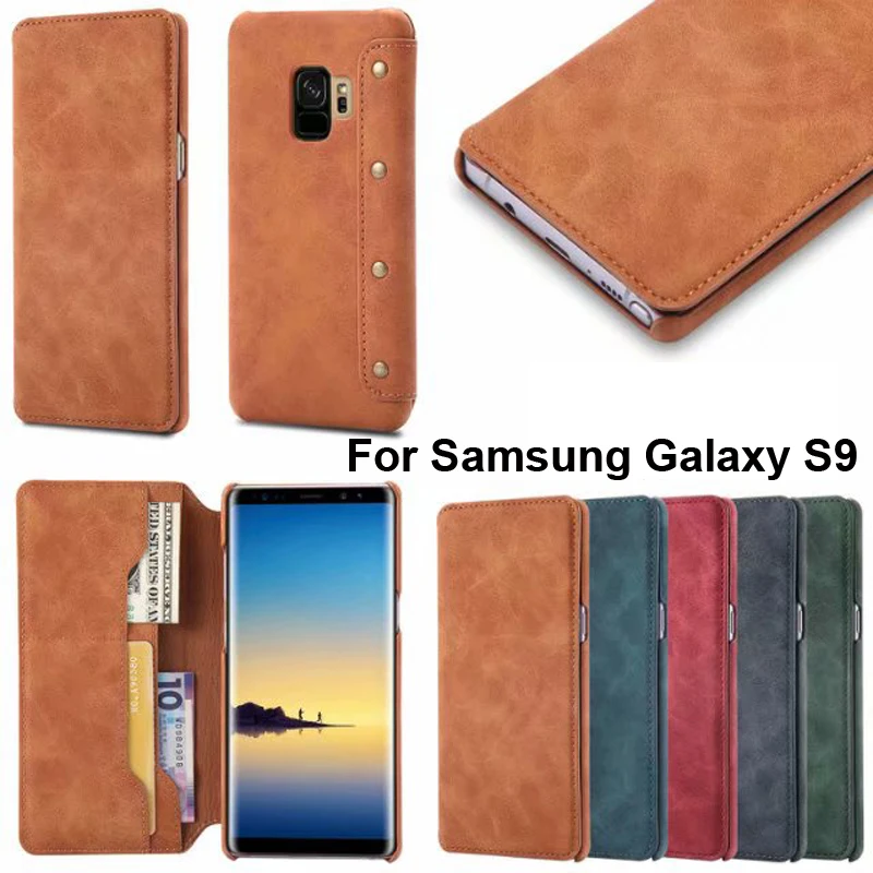 Винтаж бумажник чехол для samsung Galaxy S9 крышка супер тонкий чехол samsung S9 протектор GalaxyS9 сумка с отделениями для карт отделение для монет