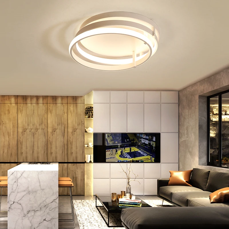 Chandelierrec современные светодиодные потолочные лампы для гостиной, спальни, низкие потолки, затемняющие лампы AC85~ 265 В, светильники для домашнего освещения