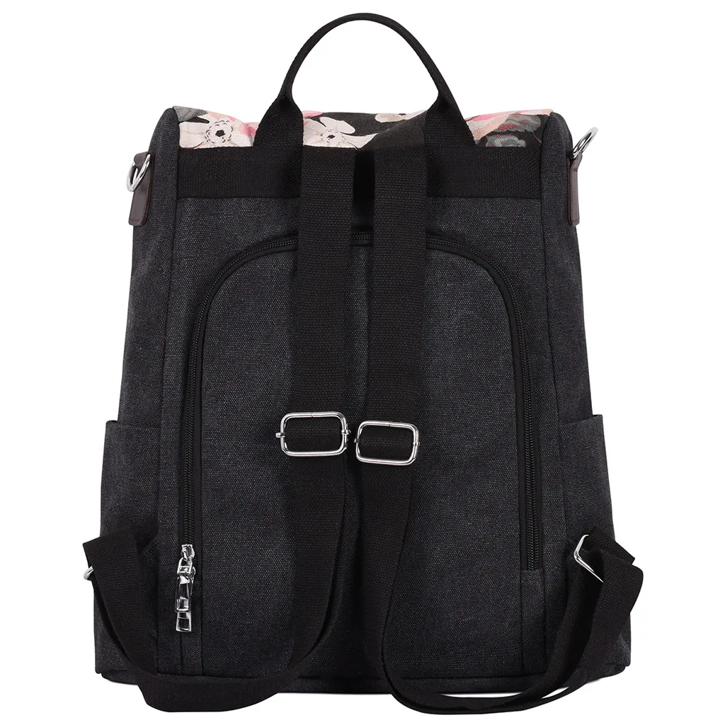 Fashion Floral Women Backpacks Canvas Travel Backpack School Bags For Girls Teenage Hot Sale Summer Student Backpack Canvas Sac