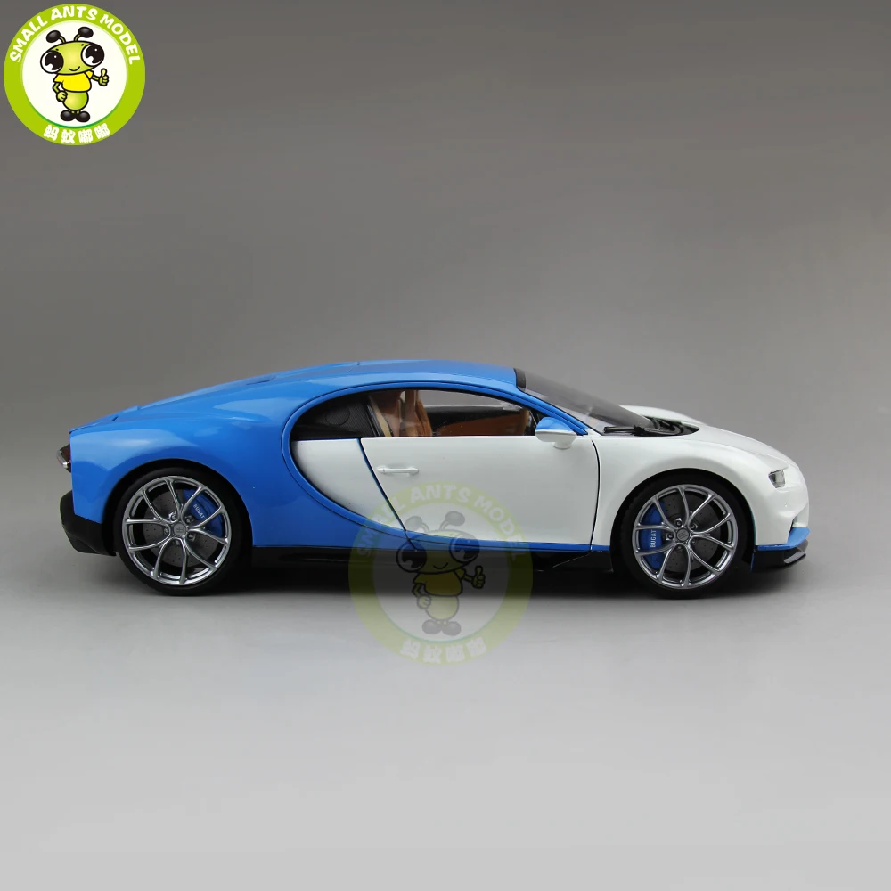 1/18 Bugatti Chiron супер автомобиль Welly GTAUTOS литая металлическая модель автомобиля подарок на день рождения для мальчиков и девочек синий и белый