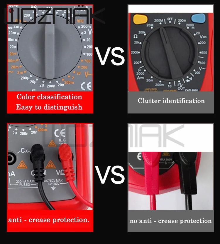 Цифровой мультиметр и высокоточная Автоматическая дальность зуммер Тип предотвращения ожога табло емкости мультиметр Амперметр