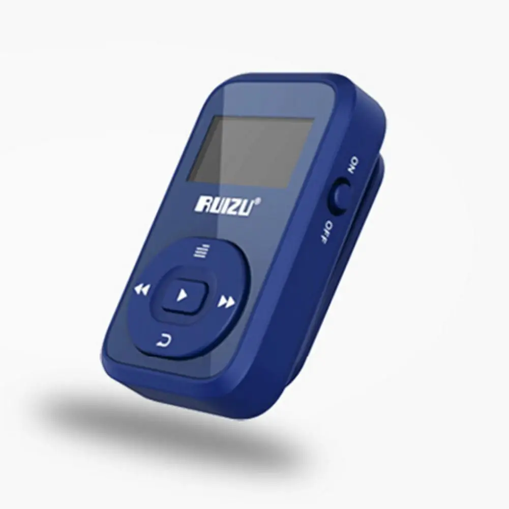 Синий Мини RUIZU X26 Спорт Bluetooth MP3 музыкальный плеер Регистраторы FM радио Supprot SD карты клип Bluetooth MP3 плеер 8 Гб MP3 - Цвет: Синий
