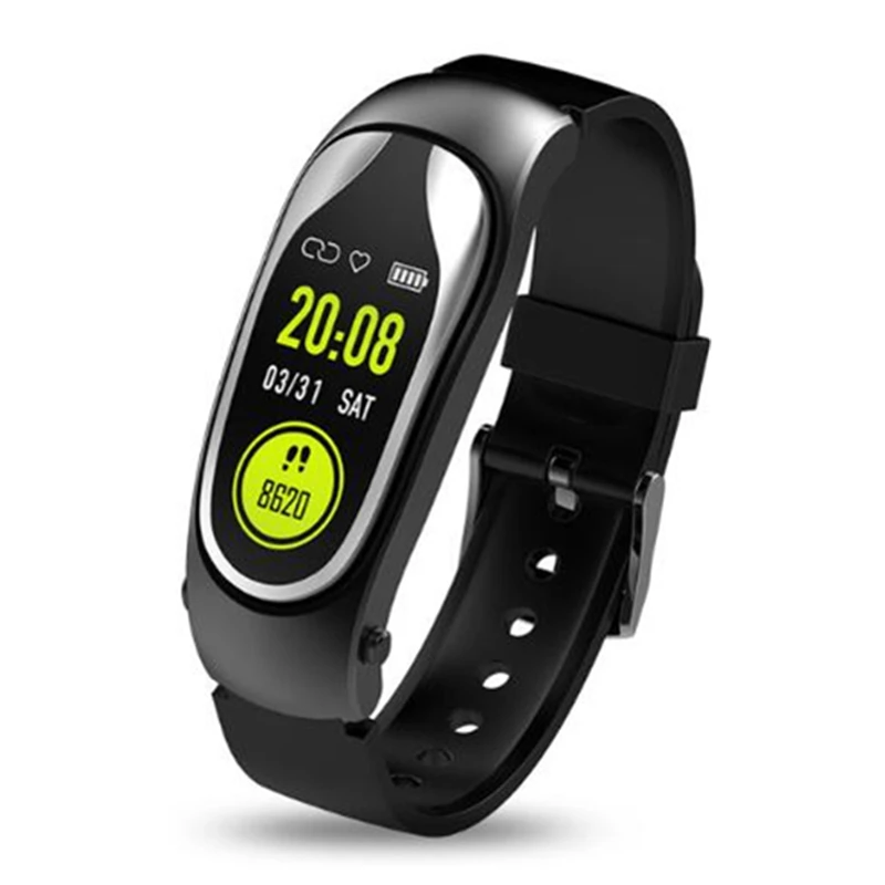 Новинка, Talkband, Bluetooth 4,0, гарнитура, свободные руки, спортивные часы, поддержка, монитор сердечного ритма, IP67, водонепроницаемые для huawei iPhone - Цвет: Серебристый