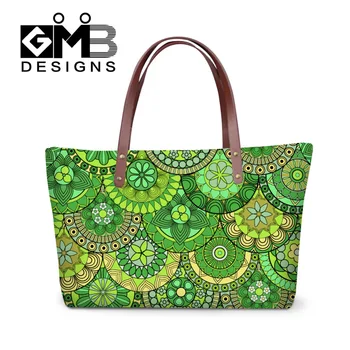 

Dispalang Fashion Big Women Bag Green Striped Print Ladies Handbags Flower Women Shoulder Bag Large Capacity Messenger Bag