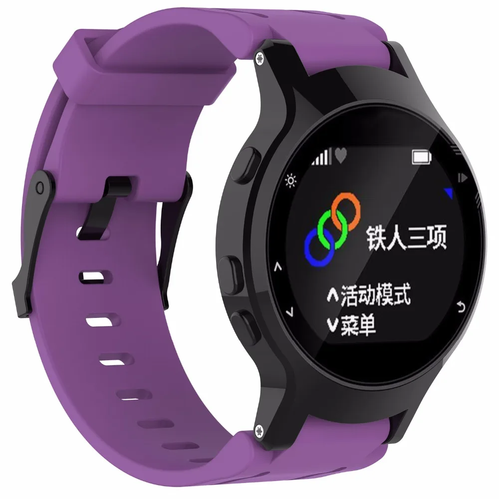 COMLYO 2 в 1 спортивный силиконовый резиновый ремешок для часов Garmin Forerunner 225 gps для бега ремешок на запястье с чехлом чехол