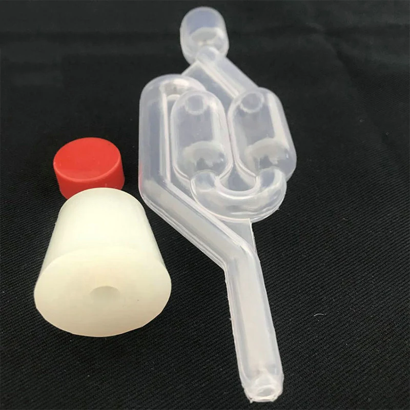 Винное пиво Airlock Bubble Grommet односторонний выпускной клапан заварочный обратный клапан прозрачные аксессуары для вина со стоппером и крышкой