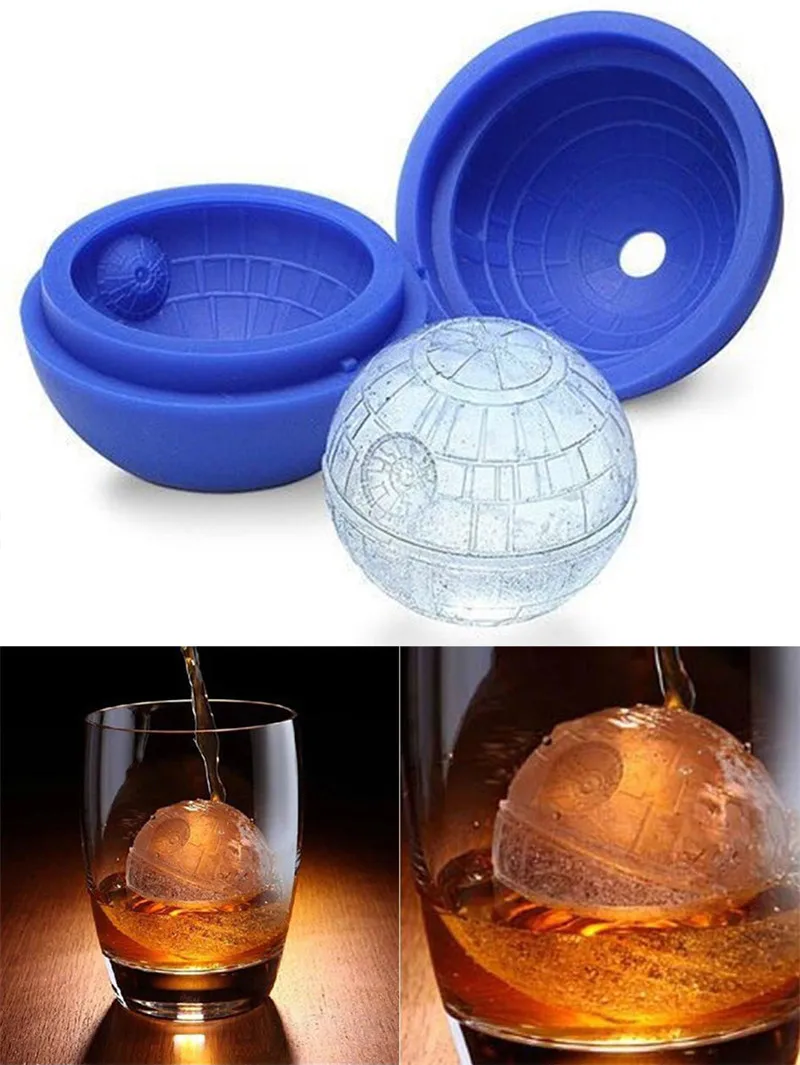 

Funny Wars Death Star Silicone Round Ice Cube Trays Ice Ball Tray Mold Desert Sphere Mould For Party Drink New Tricks Maker