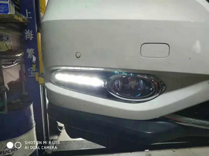 Для Honda HR-V вариабельности сердечного ритма 1 пара DRL Vezel Габаритные огни колпак противотуманных фар фары 12V дневной свет