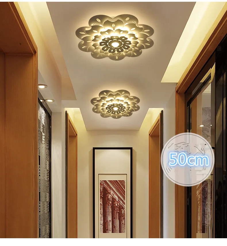 Современный Art Deco розы светодиодный белая Потолочная люстра Спальня настенный Новинка Творческий 3D лестницы теплая комнатная потолочная лампа проход