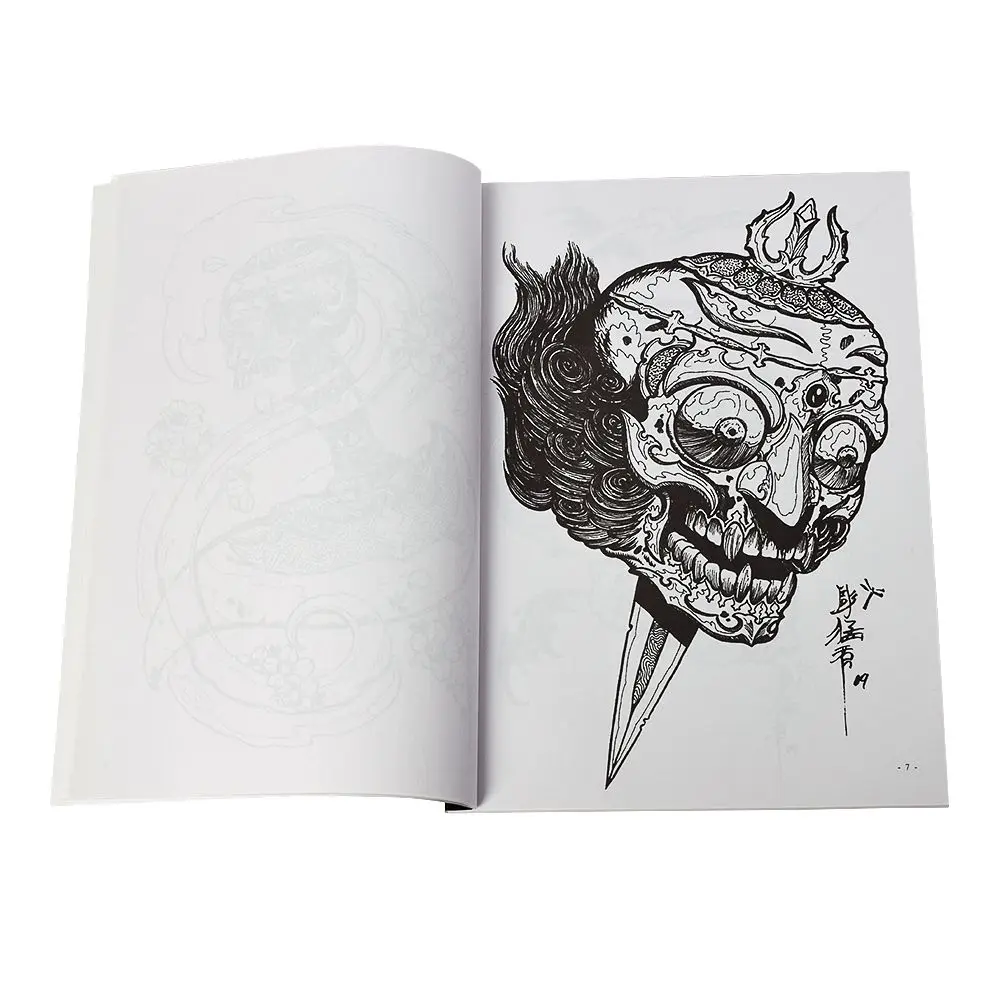 Tattoo Accessories Tattoo Design Skull Book Professional Flash Magazine Books Sketch Supply For Tattoo Body Art for Artist