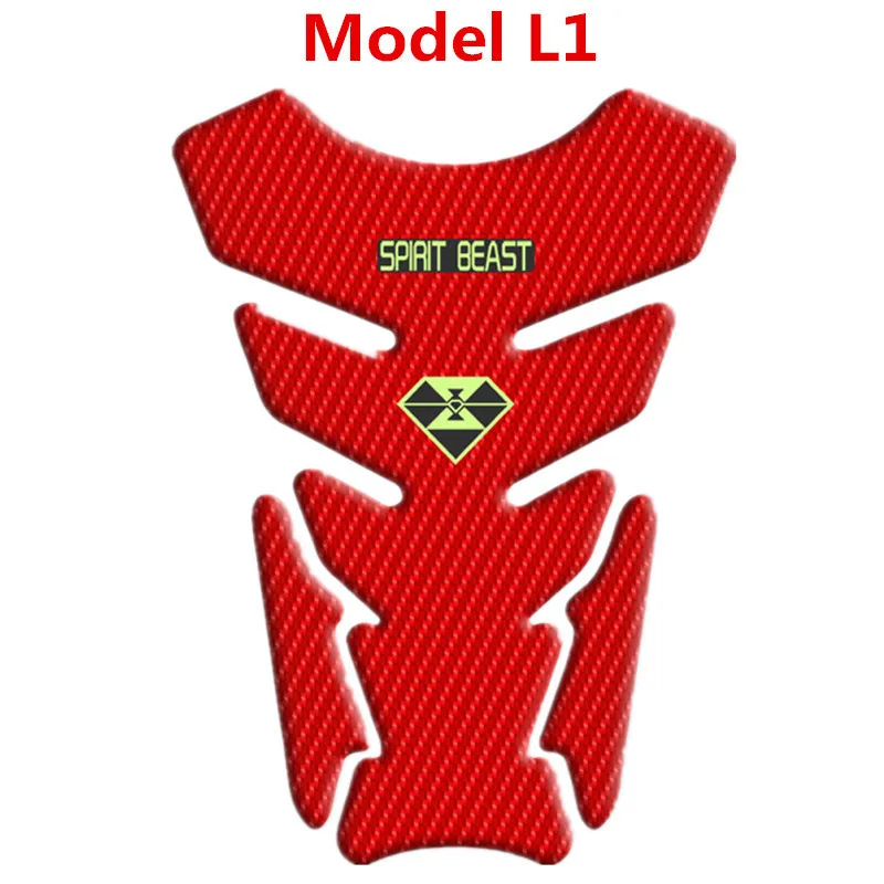 3D гелевая наклейка из углеродного волокна для мотоцикла и красная защита коврика