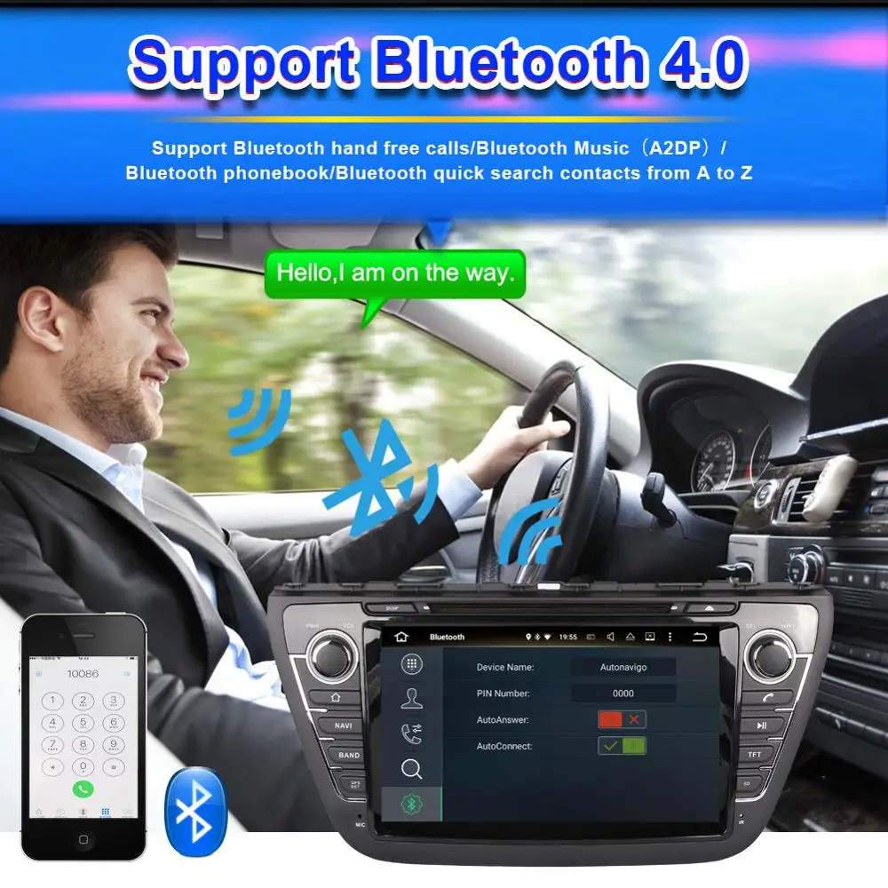 Cheap 8 Inch Android 7.1/8.0 Octa Core 4GB RAM Car Radio Stereo with GPS Navigation For Suzuki Sx4 S cross 2013- Car Multimedia Player 5