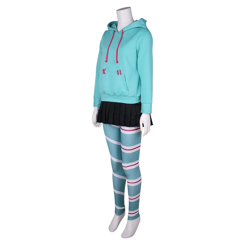Vanellope von Schweetz Косплей Костюм Платье Аниме толстовки юбка колготки для девочек женщин