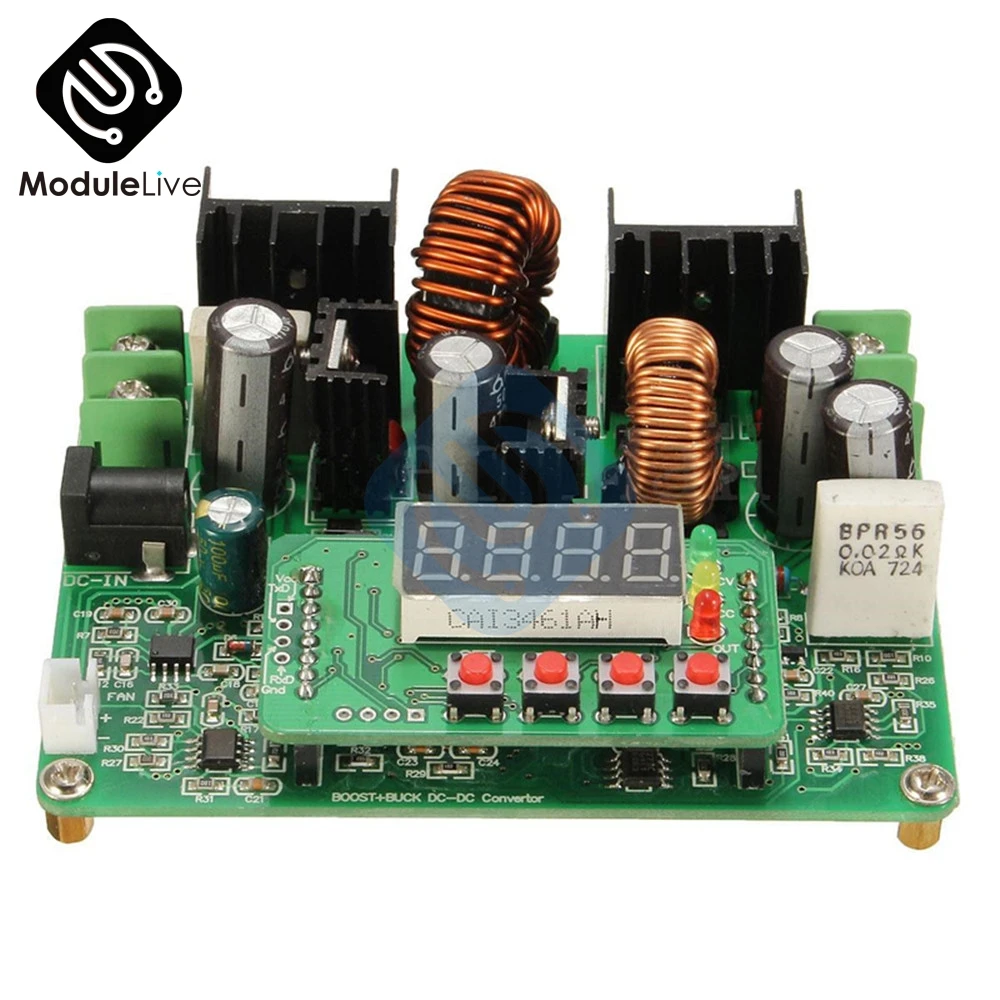 DC-DC 38V Шаг-шаг вверх-вниз цифровой модуль Boost, понижающий преобразователь зарядное устройство на солнечной батарее