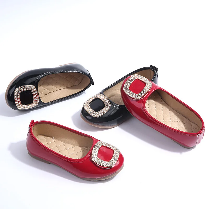 

J Ghee Girls Shoes Fashion Spring Summer Autumn Kids Shoes Dance Party Single Shoes With Rhinestone Shiny Princess Children Shoe