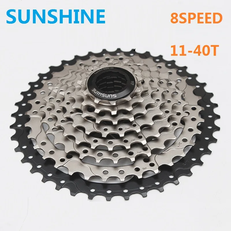 

SUNSHINE 11-40T 8 Speed MTB Mountain Bike Cassette Freewheel 8/24 Speed DH Bicycle Part Rear Hub Flywheel Chainwheel