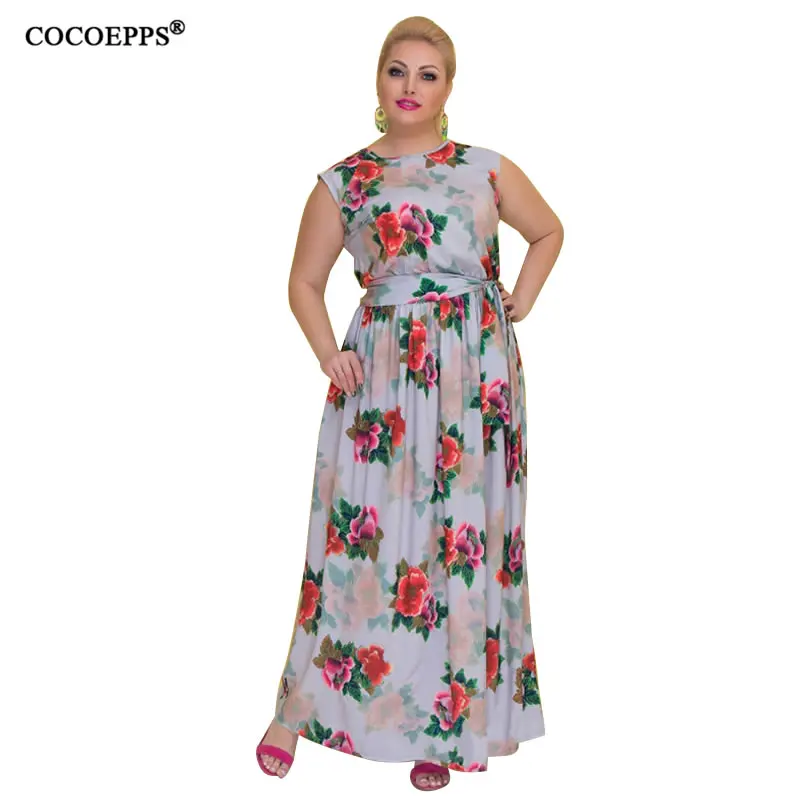 Summer floral sheath dresses plus size