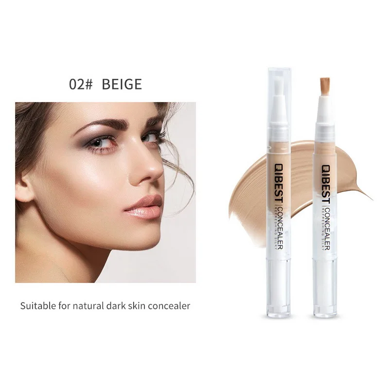 02 beige Manooby, полное покрытие, 5 цветов, жидкие консилеры, макияж, консилер, водонепроницаемый, пот, стойкий, Осветляющий, красота, косметика - Цвет: 02 beige
