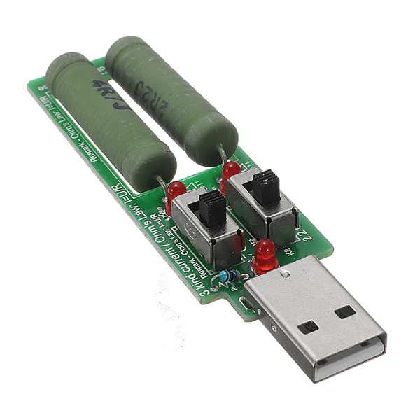 2 переключателя USB старение разряда погрузчик 3 вида тестовая нагрузка мощность резистор тест для power Bank зарядное устройство для сотового телефона 5 в 10 Вт