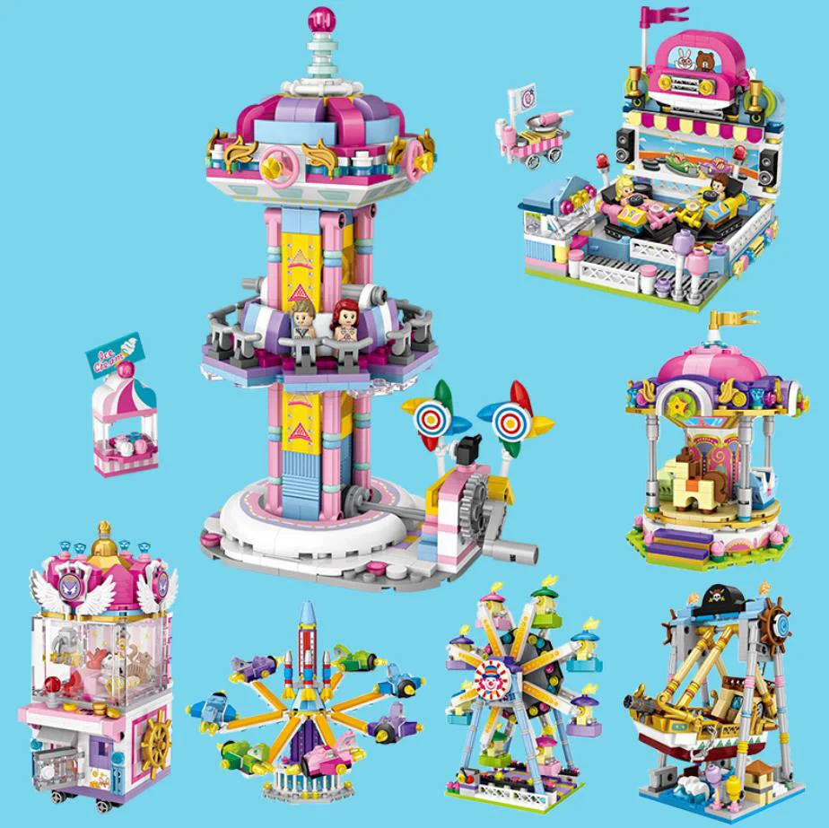 Мини блок Funland колесо обозрения Ловец НЛО пиратский корабль Веселый круг