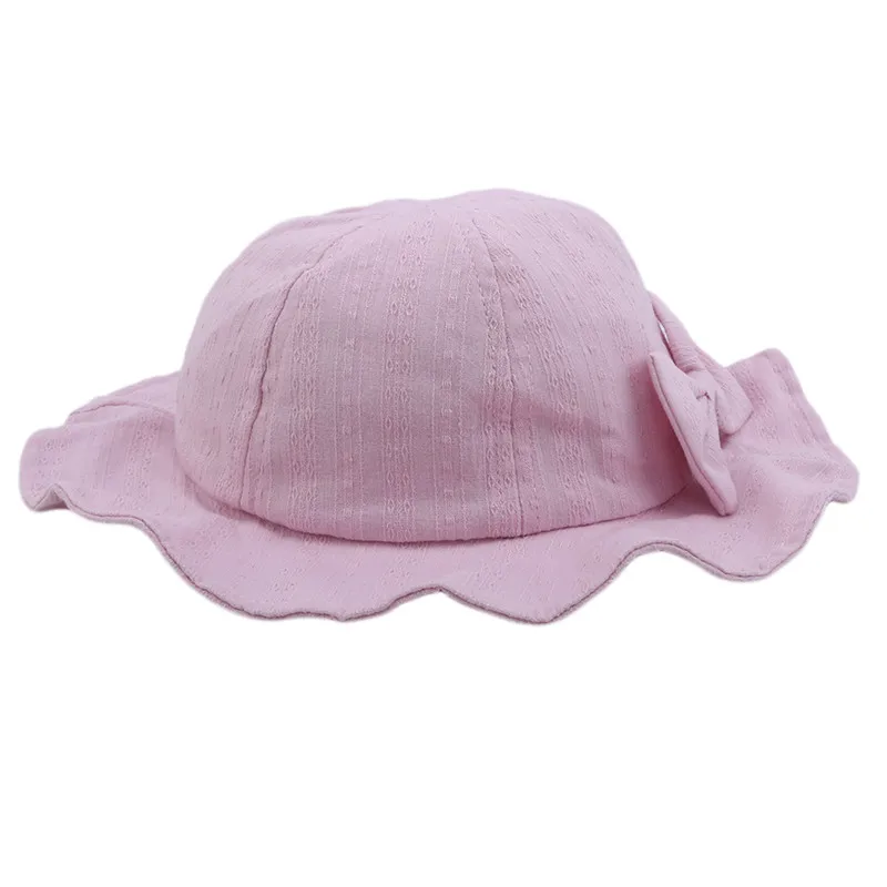Детская летняя уличная Панама, детская Панама, пляжная кепка с бантом для защиты от солнца, милая Кепка принцессы для маленьких девочек
