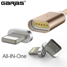 GARAS Magnetic Cable Lightning Micro USB Fast Charger Adapter Wire For Iphone Android USB Micro Mobile