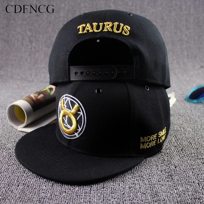 Taurus MZ175 CDF Лето Snapback Поп хип хоп бейсболка с вышивкой 12 созвездий пара влюбленных солнце папа шляпа для мужчин и женщин - Цвет: Taurus MZ175