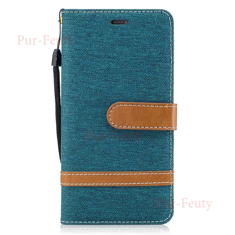 Чехол для huawei Y7 Y 7, DUB-LX1, DUB-L21, деним, смешанные цвета, кожаный чехол-книжка с подставкой, чехол-кошелек для huawei Y7, DUB-L21, DUB-LX1 - Цвет: Green