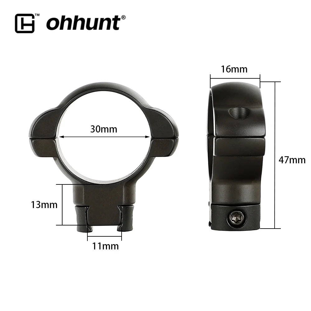 Ohhunt 25,4 мм или 30 мм диаметр стальной охотничий прицел кольца крепление низкий средний высокий профиль 11 мм 3/8 ласточкин хвост. 22 Airgun - Цвет: 30mm High Profile