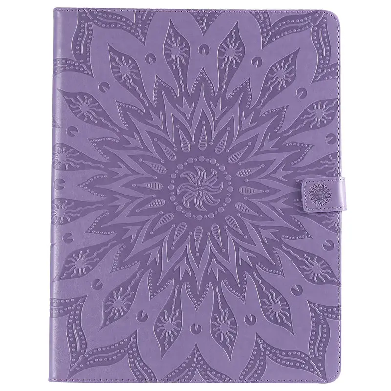 Purple Кейс для iPad Pro 12,9 чехол принципиально планшет для iPad Pro 12,9 дюйма A1876 A2014 A1895 A1983 солнца рельефный Чехол+ пленка+ ручка - Цвет: Purple