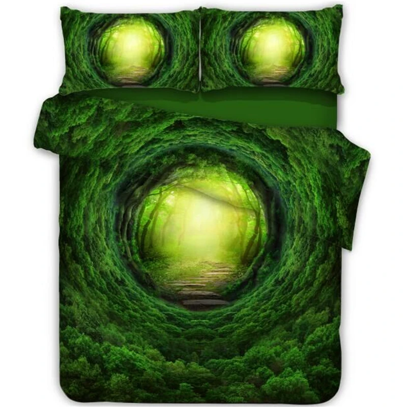 

3D Scenery Sea/Forest Printed 2/3pcs AU/US Size Duvet Cover Pillowcase Set (No Sheet No Filling)