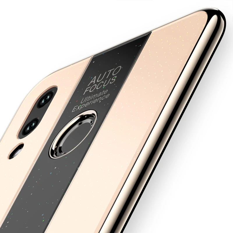 Чехол YueTuo Coque, чехол, чехол, для Xiaomi Redmi Note 7 Pro Note7 7Pro, роскошный чехол из закаленного стекла, жесткий чехол для телефона 360