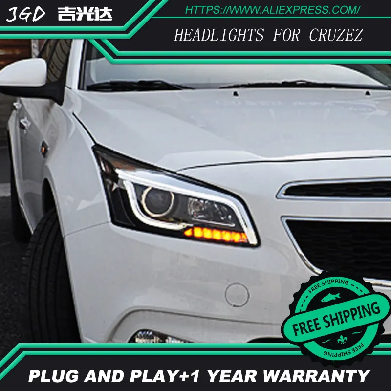 Автомобильный Стайлинг фара для Chevrolet Cruzez фары Cruzez светодиодный фары DRL H7 D2H Hid биксеноновый луч