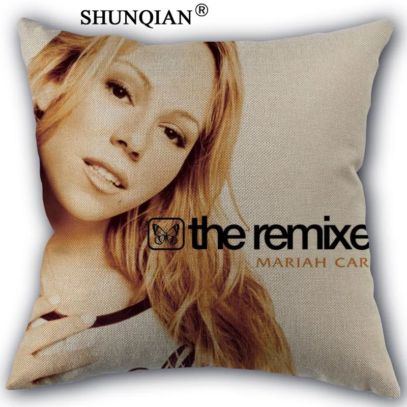 Pillow case Изготовленная на заказ Наволочка Mariah Carey из хлопка, изготовление на заказ Наволочка на заказ 45x45 см с одной стороны - Цвет: Pillow case