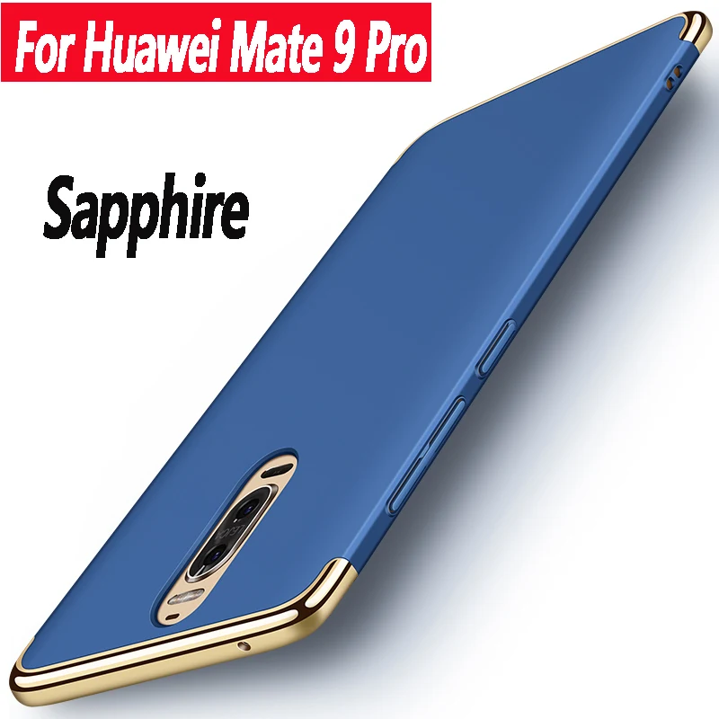 Mate 9 pro Sapphire Для huawei Коврики 9 случай 3-в-1 гальванических чехол для huawei Коврики 9 крышка Fundas Carcasas полые жесткий Броня для Коврики 9 pro чехлы - Цвет: Mate 9 pro Sapphire