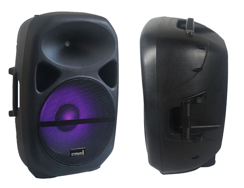 15inch pro pa dj 2500w speaker with led rgb light for stage club ktv karaoke church party