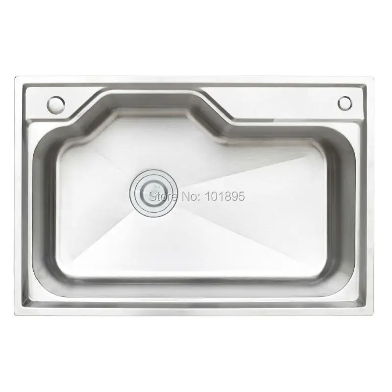 

SUS304 Steel Single Bowl 750*500*230MM Kitchen Sink X26110